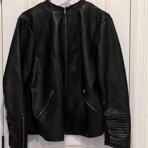 Torrid Black Faux Leather Moto Jacket